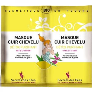 Secrets des fées - Masque cuir chevelu détox purifiant BIO - sachet 2 doses de 8 g