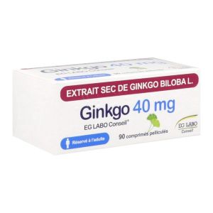 Ginkgo Eg Labo Conseil 40 Mg Comprime Pellicule B/90