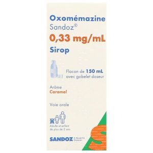 Oxomemazine Sandoz 0,33 Mg/Ml Sirop 150 Ml En Flacon Avec Gobelet Doseur