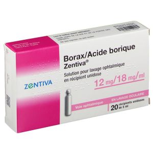 Borax/Acide borique Biogaran 12mg/18mg/ml 20 unidoses 