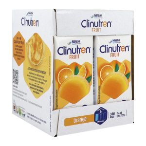 CLINUTREN FRUIT ORANGE BOISSON HYPERCALORIQUE BRIQUETTE 200 ML 4