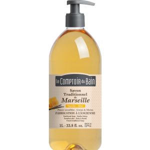 Le Comptoir Du Bain Lcb Savon Traditionnel De Marseille Vanille-Miel Gel Flacon 1 L 1