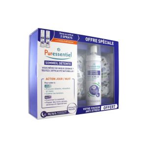 Puressentiel Coffret Sommeil Détente Lot de 2 x 75 ml + Coussin Anti-Stress Offert