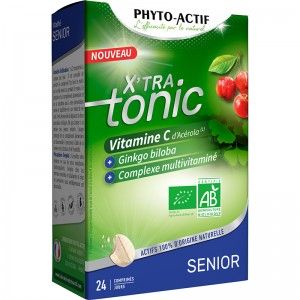 Phyto-actif - X'Tra tonic Sénior BIO - 24 comprimés