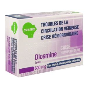 DIOSMINE ZYDUS 600 MG COMPRIME PELLICULE B/30