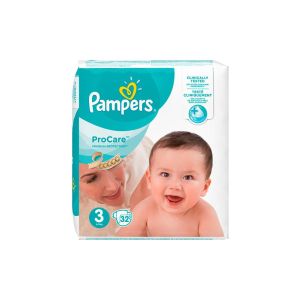 PAMPERS COUCHE PROCARE PREMIUM PROTECTION TAILLE 3= 5-9 KG PAQUET DE 32