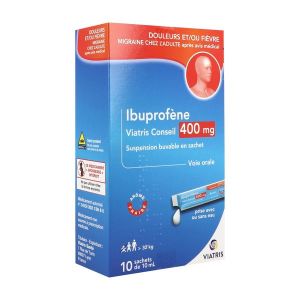 Ibuprofene Mylan Conseil 400 Mg Suspension Buvable En Sachet B/10