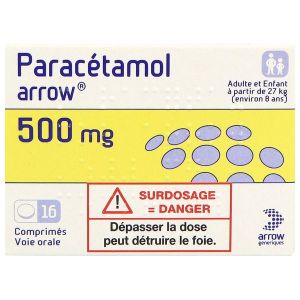 PARACETAMOL ARROW 500 mg comprimés B/16