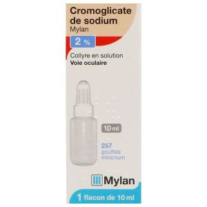 Cromoglicate De Sodium Mylan 2 % Collyre En Solution 10 Ml En Flacon