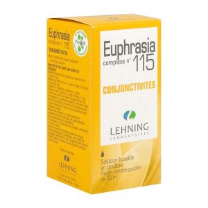 Euphrasia Complexe N 115 Solution Buvable En Gouttes 1 Flacon De 30 Ml En Verre Jaune Muni D'Un Compte-Gouttes