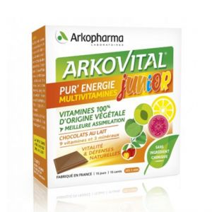 Arkovital Pur'Energie Multivitamines Junior 15 Carres De Chocolat