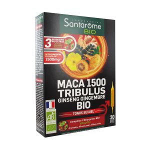 Santarome Maca 1500 Tribulus Terrestris Ginseng Gingemvre Tonus Sexuel Sol Buv Amp 10 Ml 20