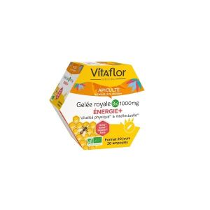 Vitaflor Gelée Royale Bio 1000 mg Energie+ 20 Ampoules