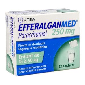 Efferalganmed 250 Mg (Paracetamol) Poudre Effervescente Pour Solution Buvable En Sachet B/12