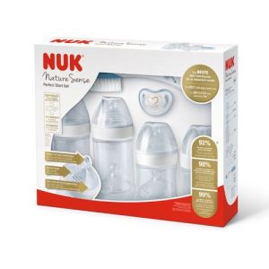 Nuk Nature Sense - Coffret 2 Bib 260Ml 2 Bib 150Ml 2 Tetines 0-6M 1 Goupill 1 Sucet Genius 1