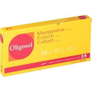 Manganese-Cuivre-Cobalt Oligosol Solution Buvable En Ampoule B/14