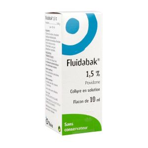 Fluidabak 1,5 % (Povidone) Collyre En Solution 10 Ml En Flacon Compte-Gouttes