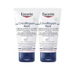 Eucerin UreaRepair PLUS 5% Urea Crèmes Mains Réparatrices Lot de 2 x 75 ml