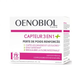 Oenobiol Capteur 3 en 1 + Perte de Poids Renforcée 60 Gélules