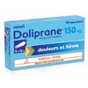 DOLIPRANE 150 mg (paracétamol) suppositoires B/10