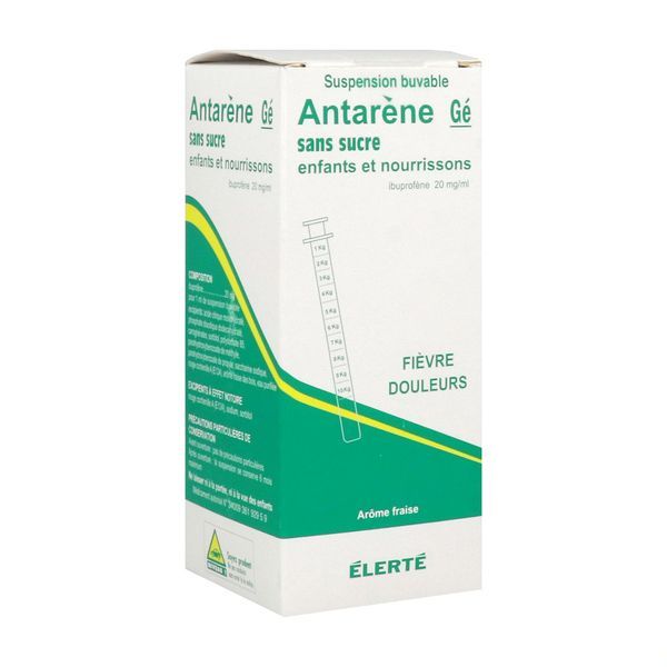 Antarene 20 Mg/Ml Nourrisson Et Enfant (Ibuprofene) Suspension Buvable 150 Ml En Flacon + Seringue Pour Administration Orale De 5 Ml