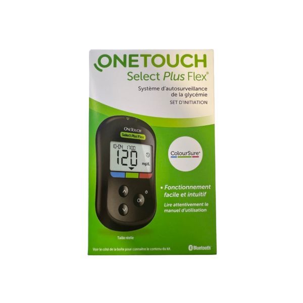 ONE TOUCH SELECT PLUS FLEX LECTEUR DE GLYCEMIE (1 LECTEUR + 10 BANDELETTES + 1 STYLO AUTOPIQUEUR + 10 LANCETS) 1