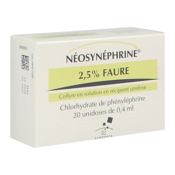 Neosynephrine 2,5 % Faure Collyre En Solution En Recipient Unidose B/20