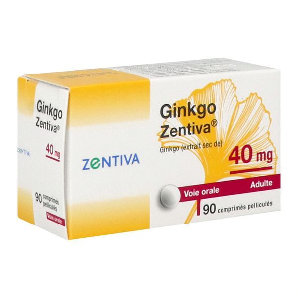 GINKGO ZENTIVA 40 mg comprimé pelliculé B/90