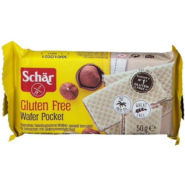 Dr Schar Wafer Pocket Noisettes Snacks Sachet 50 G 1