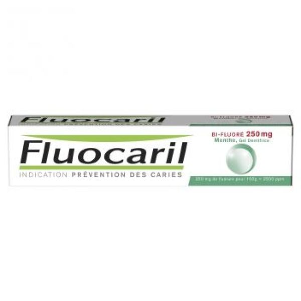 FLUOCARIL BI FLUORE 250 mg MENTHE gel dentifrice 1 tube(s) alumino-plastique de 75 ml