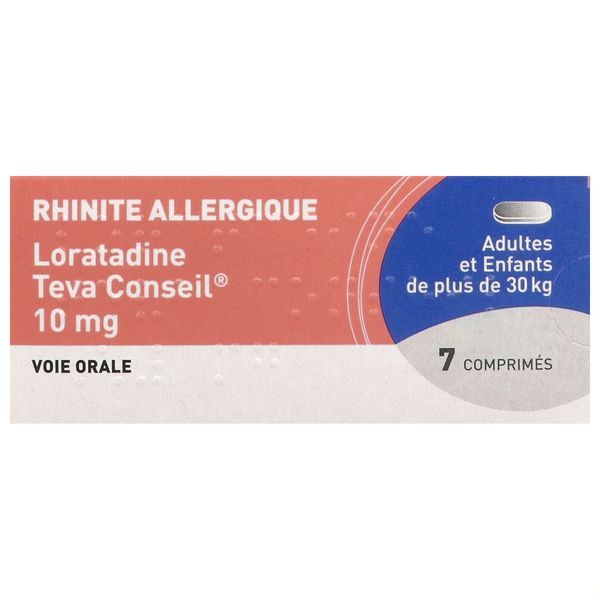 LORATADINE TEVA CONSEIL 10 mg comprimé B/7