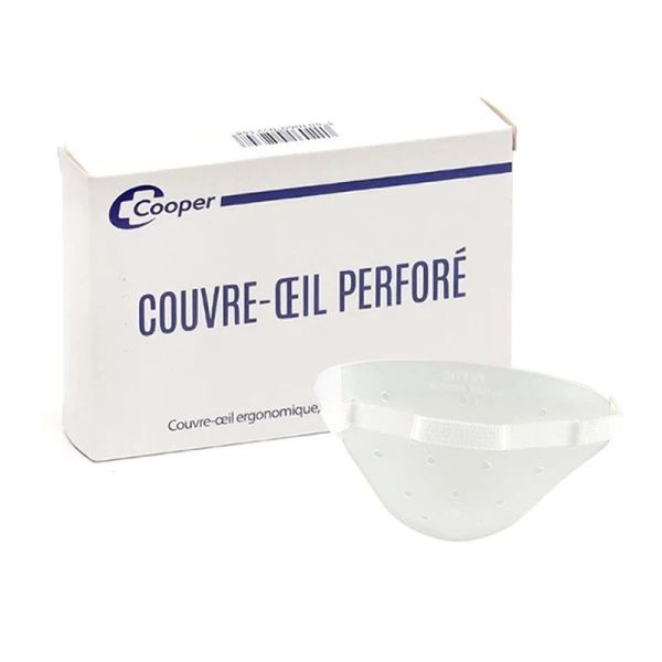 COUVRE OEIL CPF PERFORE PRATIC PLASTIQUE BLANC FIXATION ELASTIQUE REF: 2145500