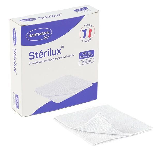 STERILUX ES STERILE 7,5*7,5CM (BTE DE 10 POCHT DE 2 CPRESS) CPRESS SACH 20