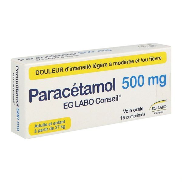 PARACETAMOL EG LABO CONSEIL 500 mg comprimé B/16