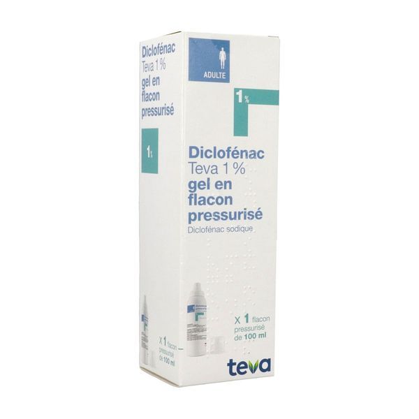 Diclofenac Teva 1 % Gel 100 Ml En Flacon Pressurise