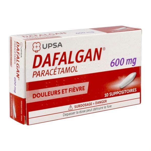 Dafalgan Adulte 600 Mg (Paracetamol) Suppositoires B/10