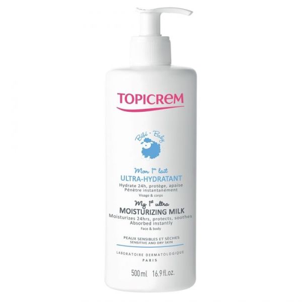 Topicrem Mon 1Er Lait Ultra Hydratant Flacon 500 Ml 1