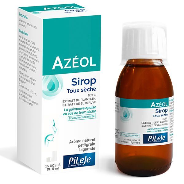 Pilège Azéol Sirop Toux sèche Flacon de 75 ml - 15 doses de 5 ml