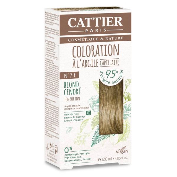 Cattier Teinture 7.1 Blond cendrÃ© - 120 ml