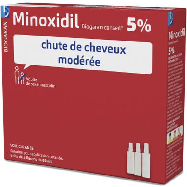 Minoxidil Biogaran Conseil 5 % Solution Pour Application Cutanee B/180