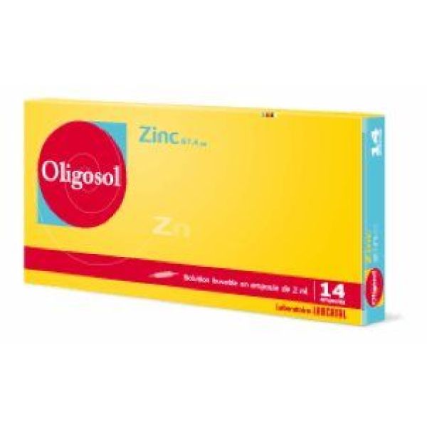 ZINC OLIGOSOL SOLUTION BUVABLE EN AMPOULE B/14