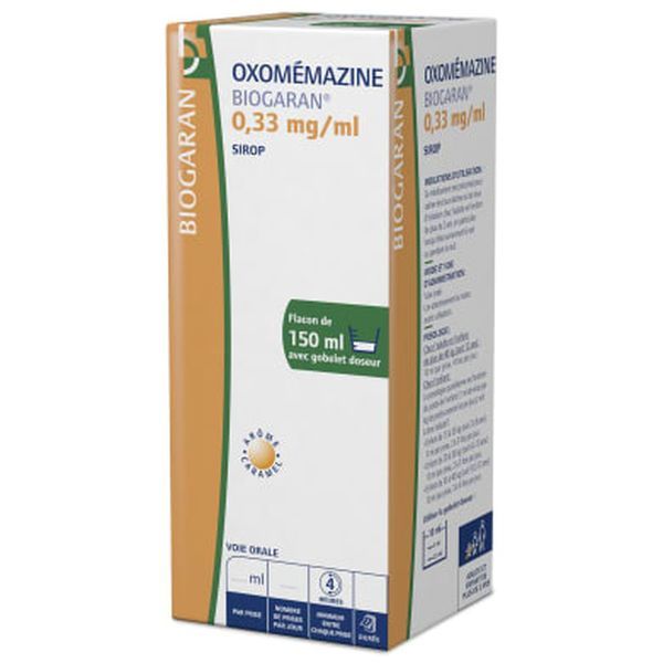 Oxomemazine Biogaran 0,33 Mg/Ml Sirop 150 Ml En Flacon Avec Gobelet Doseur