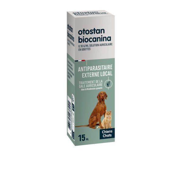 Biocanina otostan solution auriculaires pour chiens et pour chats 15ml