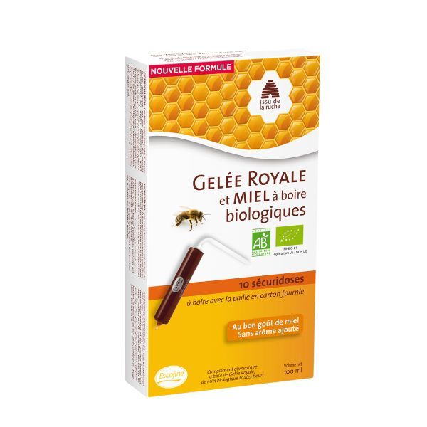 Pilège Gelée Royale & Miel à boire biologiques 10 sécuridoses de 10 ml