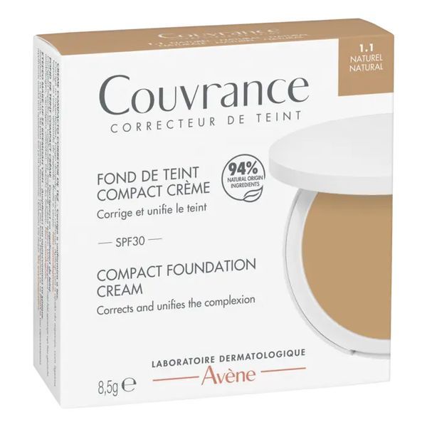 AVENE FOND DE TEINT COMPACT CREME NATUREL - REF 241549 241550 BOITIER 10 G 1