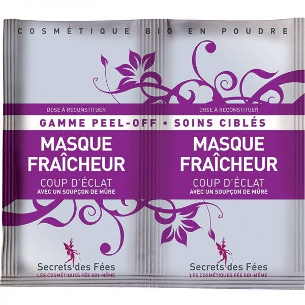 Secrets des fées - Masque fraicheur coup d'éclat BIO - sachet 2 doses de 8 g