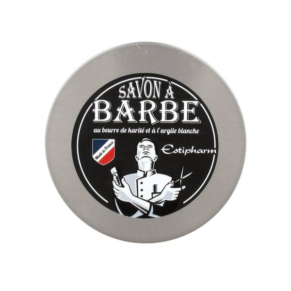 Estipharm Savon à Barbe au Beurre de Karité et à l'Argile Blanche 100 g