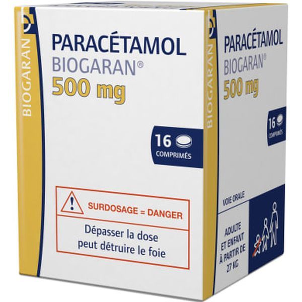 Paracetamol Biogaran 500 Mg Comprimes En Flacon B/16