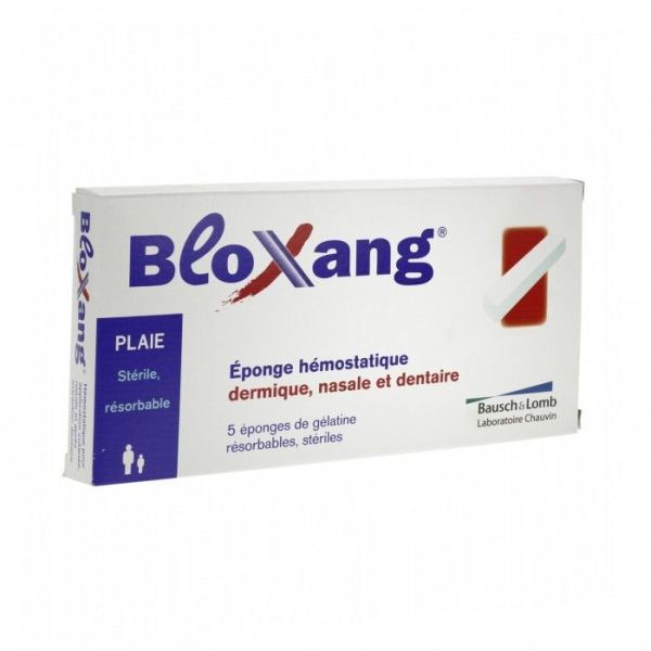 Bloxang eponge hemostatique dermique nasale dentaire - 5 eponges