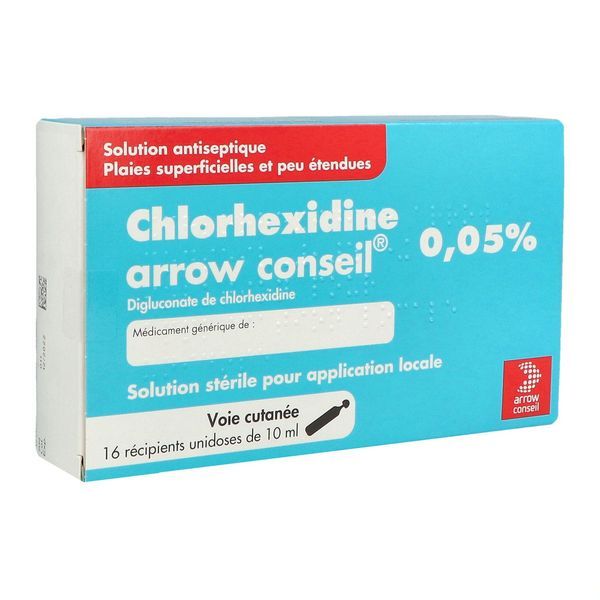 Chlorhexidine Arrow Conseil 0,05 % Solution Pour Application Locale En Recipient Unidose B/16